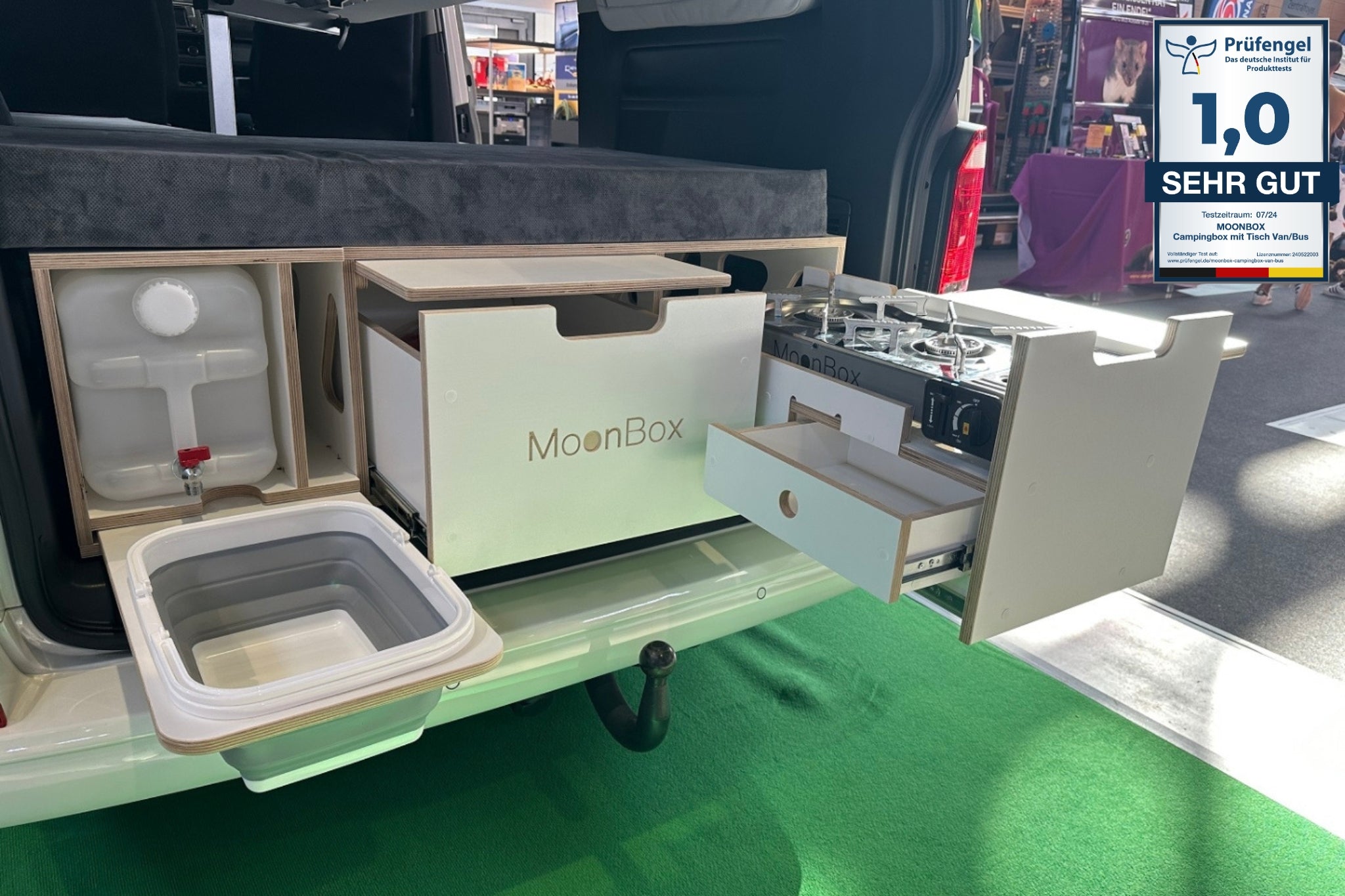 Moonbox Campingbox mit Tisch Van/Bus 115cm Modify Weiß